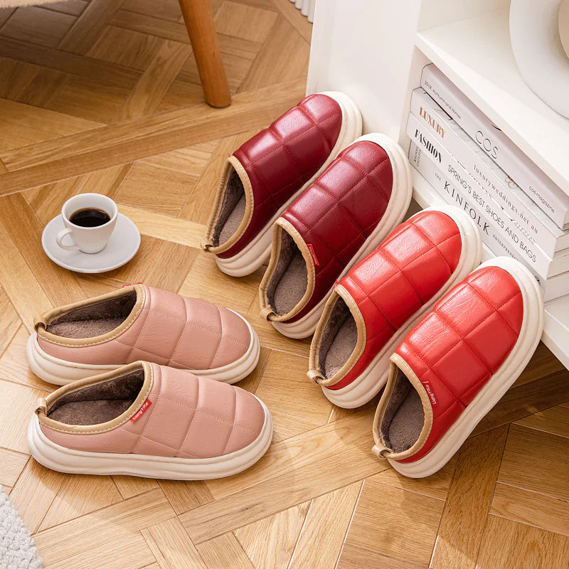 Thick-Soled Plush Slippers for Couples – Winter Comfort