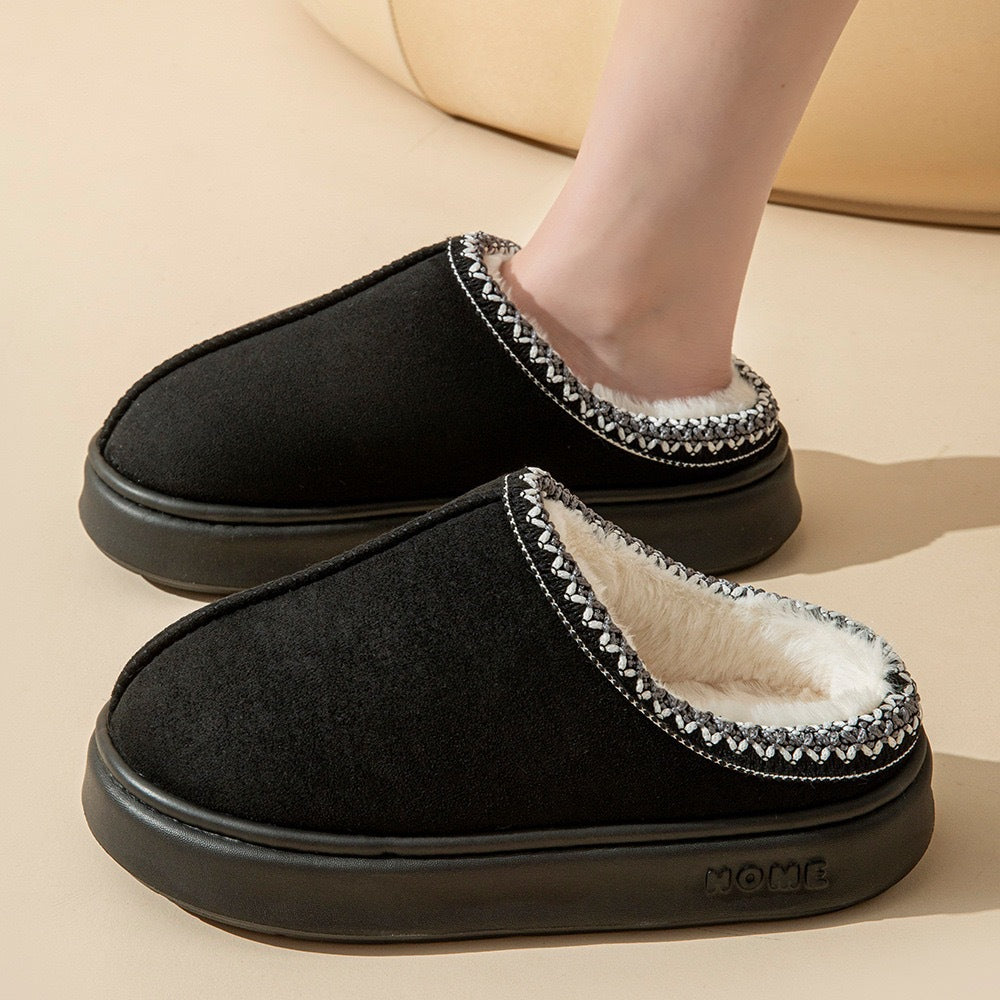 Fluffy Plush Winter Slippers for Women | Soft Indoor Comfort