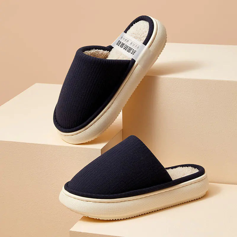 Multicolour Cotton Indoor Slippers | Thick Soft Sole Winter Comfort