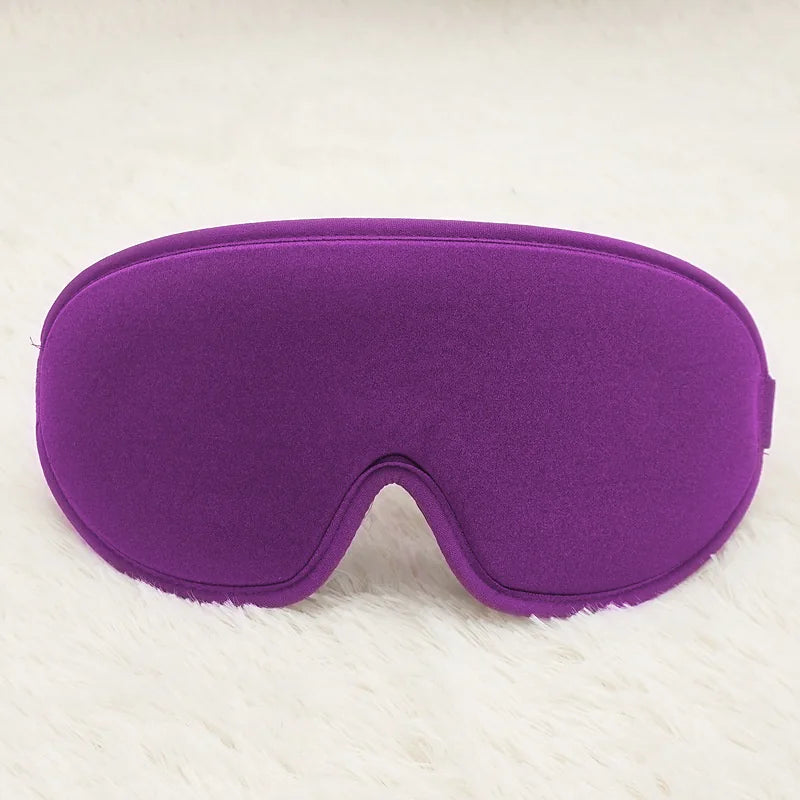 Purple memory foam eye mask for sleep and travel