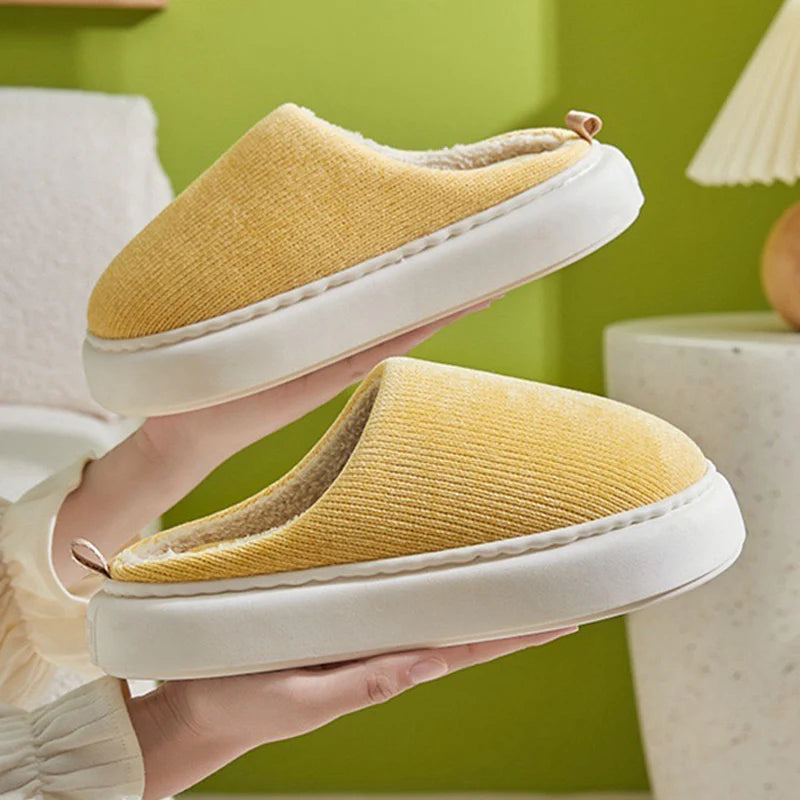 Velvet Cotton Indoor Slippers | Lightweight Indoor Winter Wear