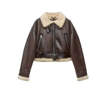 Women’s Fashion Double-sided Short Jacket – Stylish Loose Fit for Adults