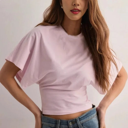 Relaxed Batwing Sleeve T-Shirt for Women