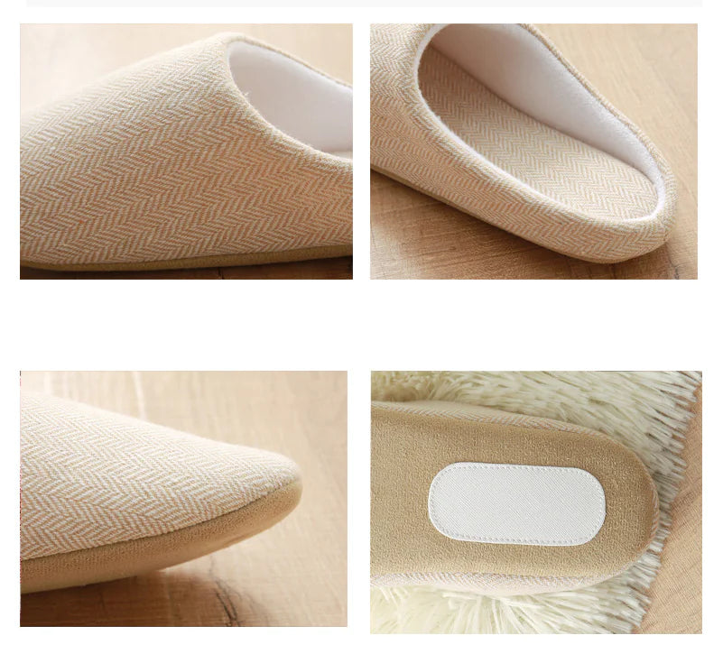 Men’s Cotton-Linen Indoor Slippers | Soft Lightweight Home Comfort