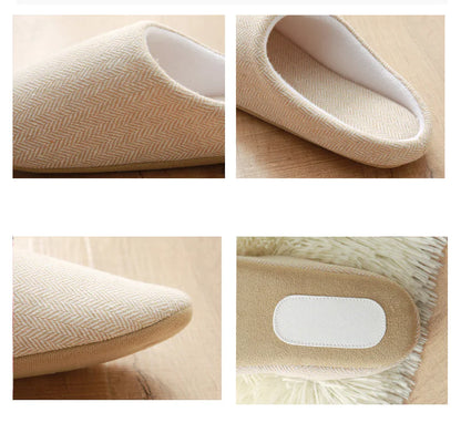 Men’s Cotton-Linen Indoor Slippers | Soft Lightweight Home Comfort