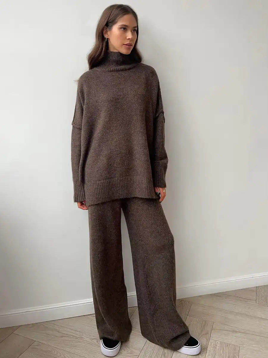 Knit Pants Set – Chic Two-Piece Knitted Outfit