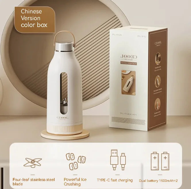 JuiceMaster Portable Electric Juicer – Rechargeable Blender for Smoothies & Juices