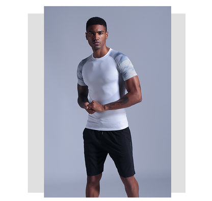 Herren Sommer Color-Block Quick-Dry Workout-T-Shirt