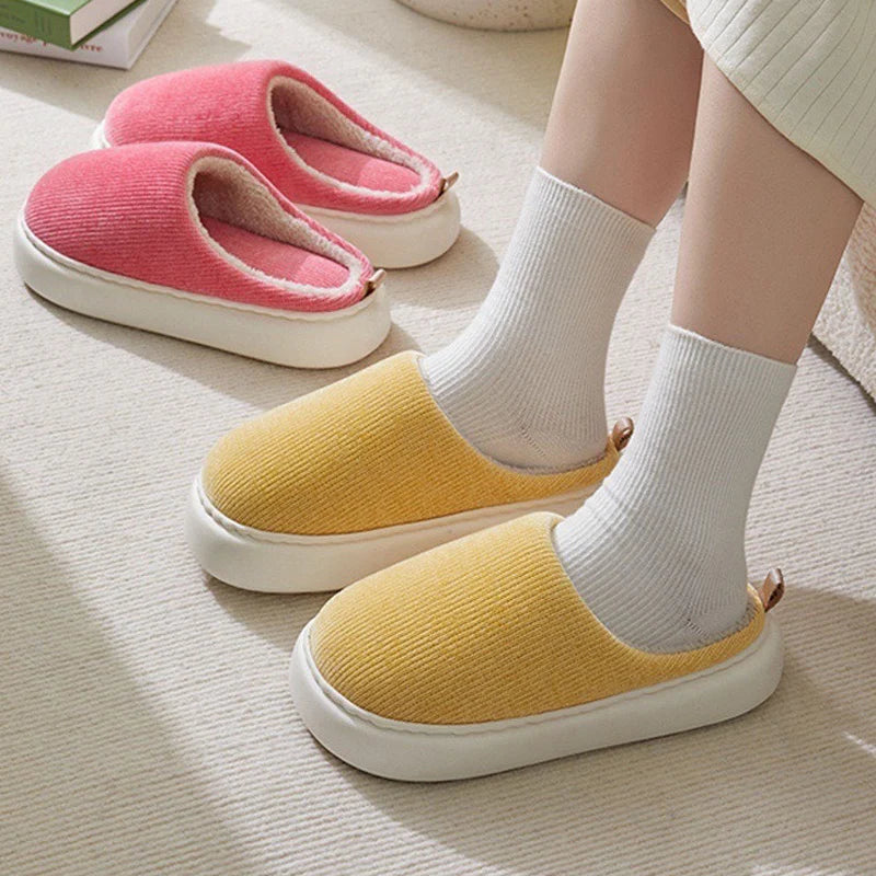 Velvet Cotton Indoor Slippers | Lightweight Indoor Winter Wear