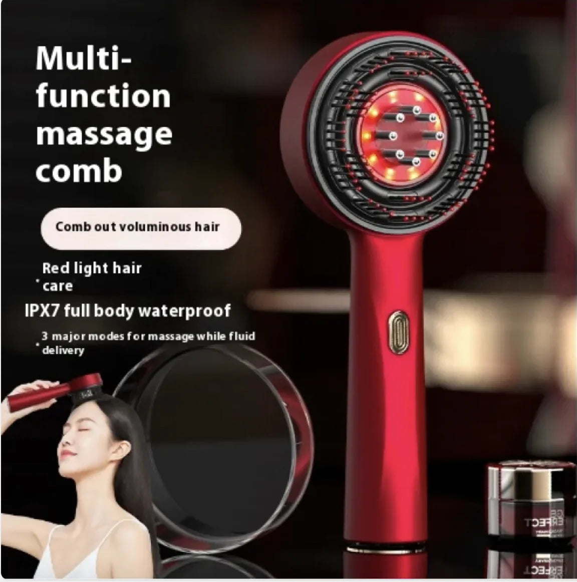 Electric Scalp Massage Comb – Red Light Therapy & Scalp Massager for Hair Care