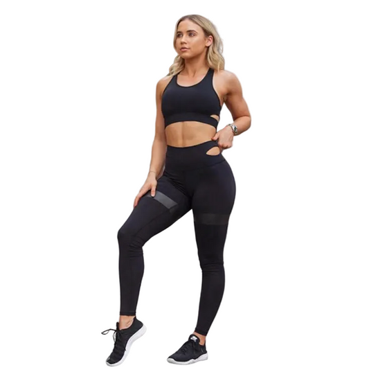 High Waist Yoga Set for Women – Leggings and Sports Top