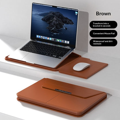 Laptop-Hülle aus PU-Leder mit Ständer