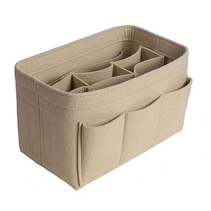 Large-Capacity Makeup Organizer | Elegant Felt Storage Bag