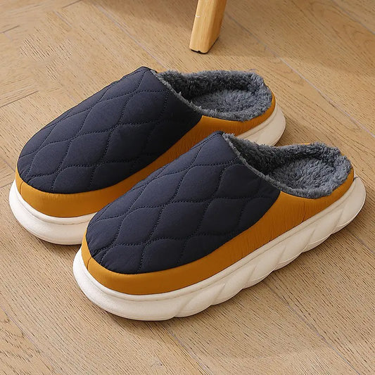 Men’s Down Cotton Indoor Slippers | Warm Anti-Skid Winter Comfort