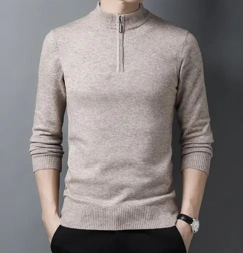 Men’s Half-Zip Knitted Sweater – Smart Casual Layer