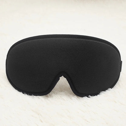  Black 3D sleep mask with memory foam design
