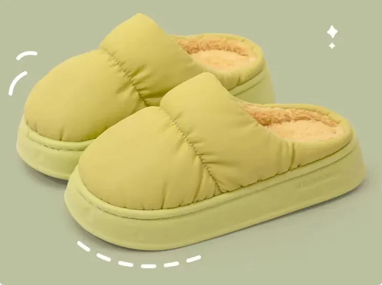 Women’s Waterproof Cotton Slippers | Soft Indoor Winter Use