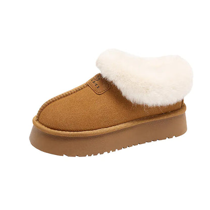 Soft Faux Suede Winter Slippers for Women – Warm Plush Lining