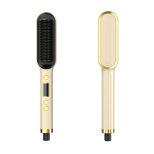 2-in-1 Hair Straightener & Curler – Dual Styling Tool with LED Display