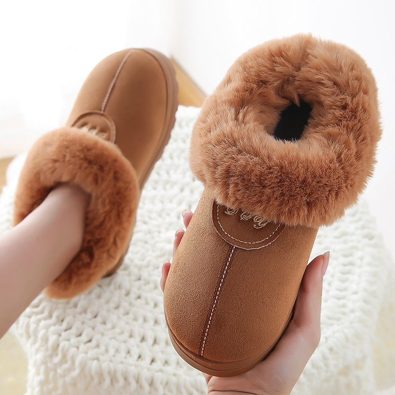 Thick-Soled Cotton Slippers | Warm Indoor Comfort
