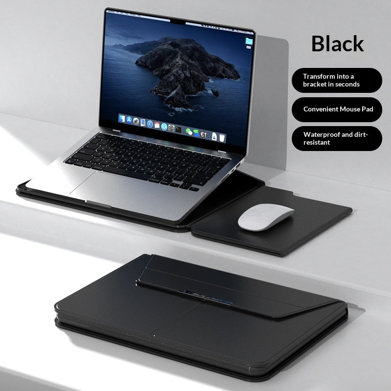 Laptop-Hülle aus PU-Leder mit Ständer