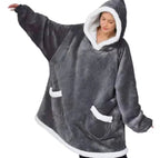 Lambs Wool Hoodie Blanket – Cozy Oversized Pullover for Winter