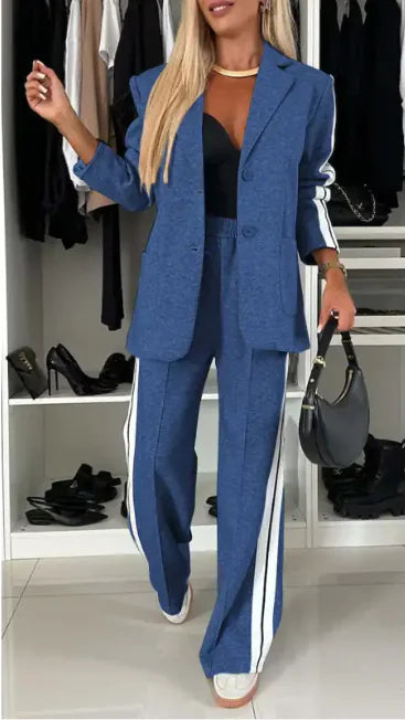 Seasonal Elegance Lapel Suit – Classic Autumn & Winter Long Sleeve Outfit