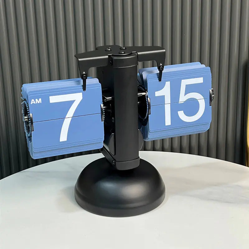European Style Automatic Flip Clock – Retro Page-Flipping Timepiece for Home & Office