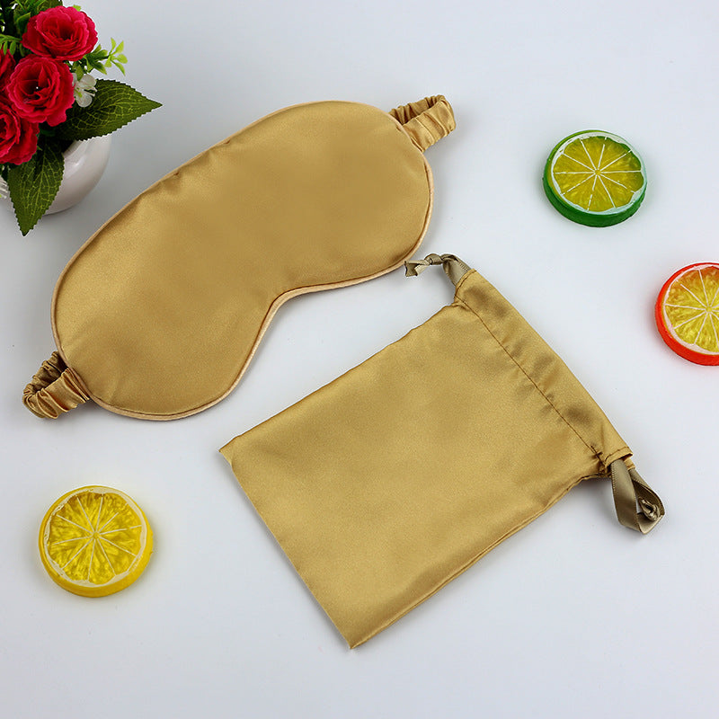 Silk Eye Mask Set with Double Layered Pouch for Sleep