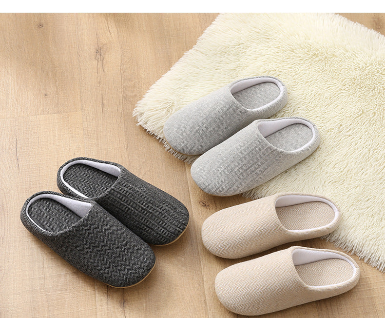 Men’s Cotton-Linen Indoor Slippers | Soft Lightweight Home Comfort