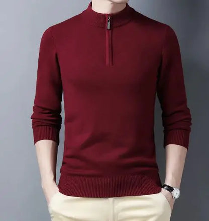Men’s Half-Zip Knitted Sweater – Smart Casual Layer