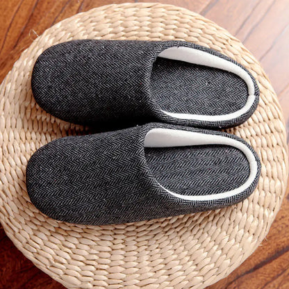 Men’s Cotton-Linen Indoor Slippers | Soft Lightweight Home Comfort