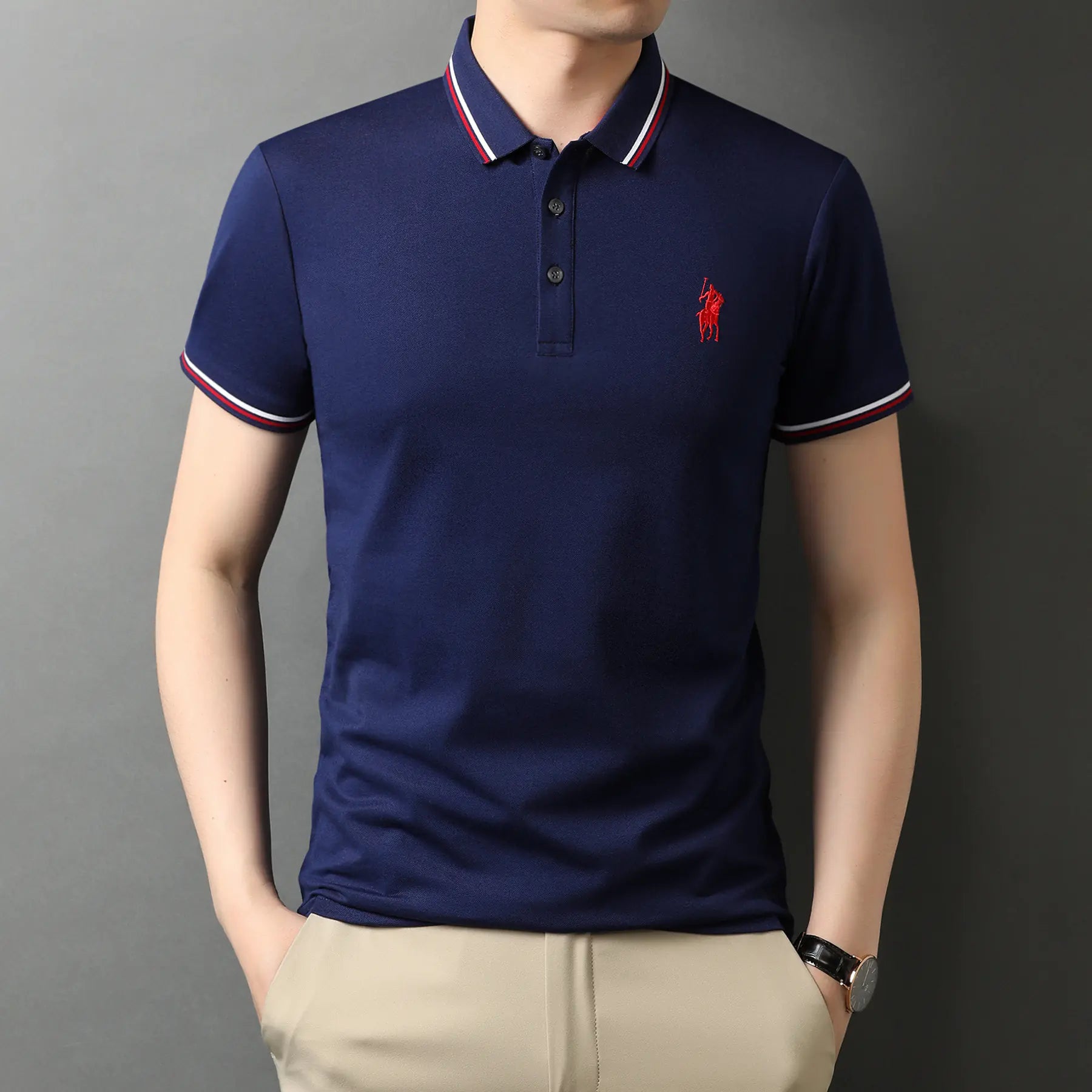 Yacht 2023 Summer Men's Short Sleeve Polo Shirt