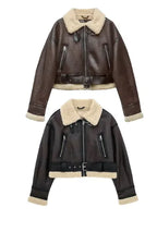 Women’s Fashion Double-sided Short Jacket – Stylish Loose Fit for Adults