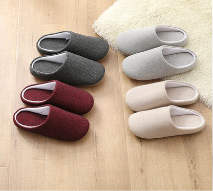 Men’s Cotton-Linen Indoor Slippers | Soft Lightweight Home Comfort