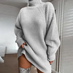 Turtleneck Knit Sweater Dress