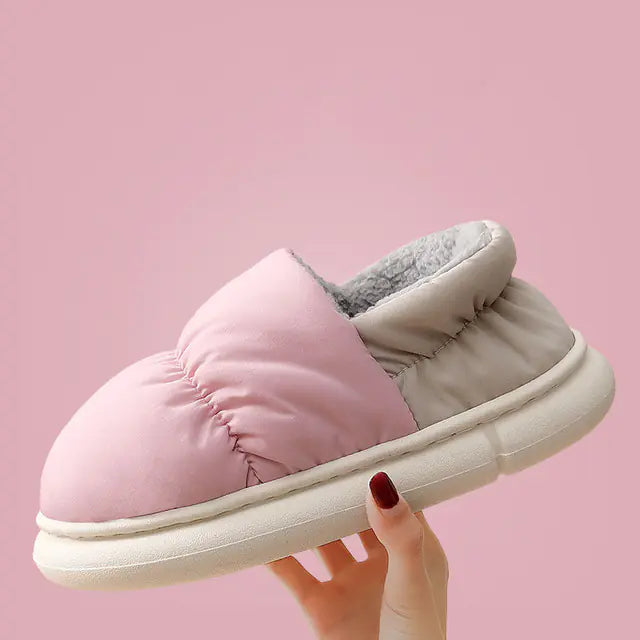 Plush Winter Indoor Slippers for Women | Soft Thick-Sole Comfort