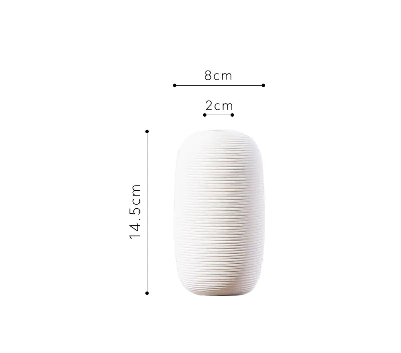 White Ceramic Decorative Vase – Multiple Sizes