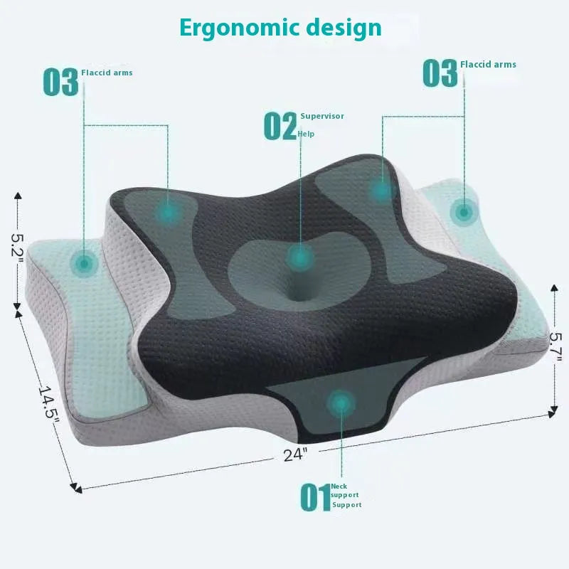 Memory Foam Cervical Support Pillow – Ergonomic Neck & Spine Alignment