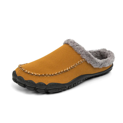 Men’s Thick Plush Winter Slippers | Indoor Non-Slip Warm Footwear