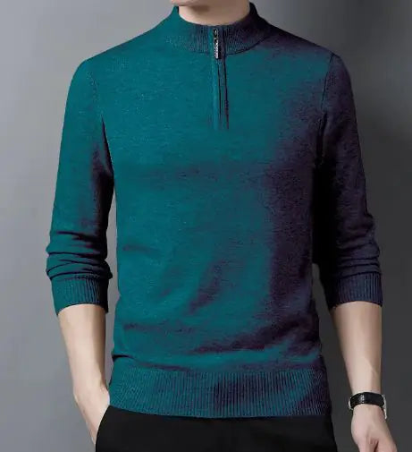 Men’s Half-Zip Knitted Sweater – Smart Casual Layer