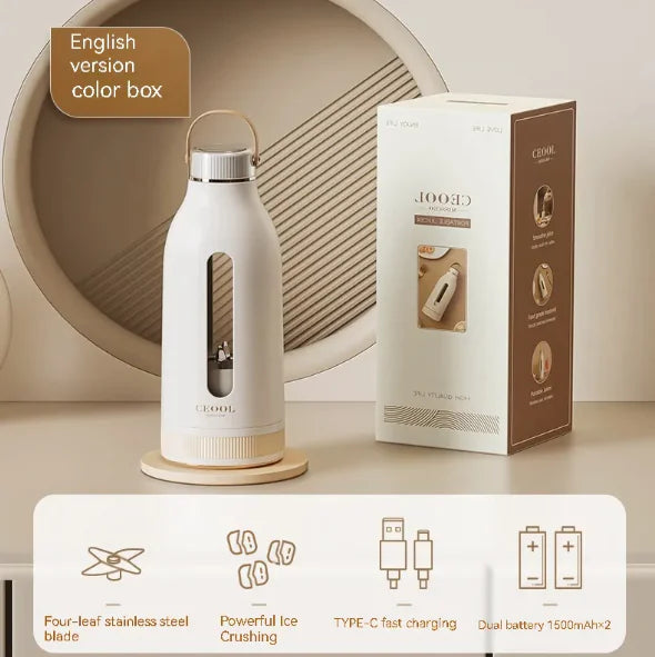 JuiceMaster Portable Electric Juicer – Rechargeable Blender for Smoothies & Juices