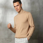 Men's Solid Color Slim Fit Turtleneck Sweater