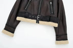Women’s Fashion Double-sided Short Jacket – Stylish Loose Fit for Adults