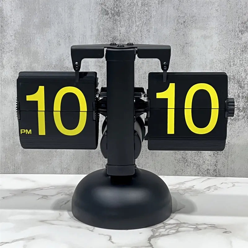 European Style Automatic Flip Clock – Retro Page-Flipping Timepiece for Home & Office