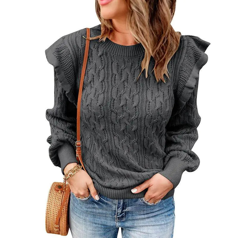 Thickened Solid Color Loose Women’s Sweater – Cozy & Stylish All-Season Wear