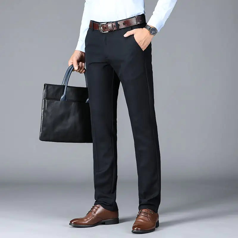 Casual Business Pants for Middle-aged Men – All-Season Cotton Comfort