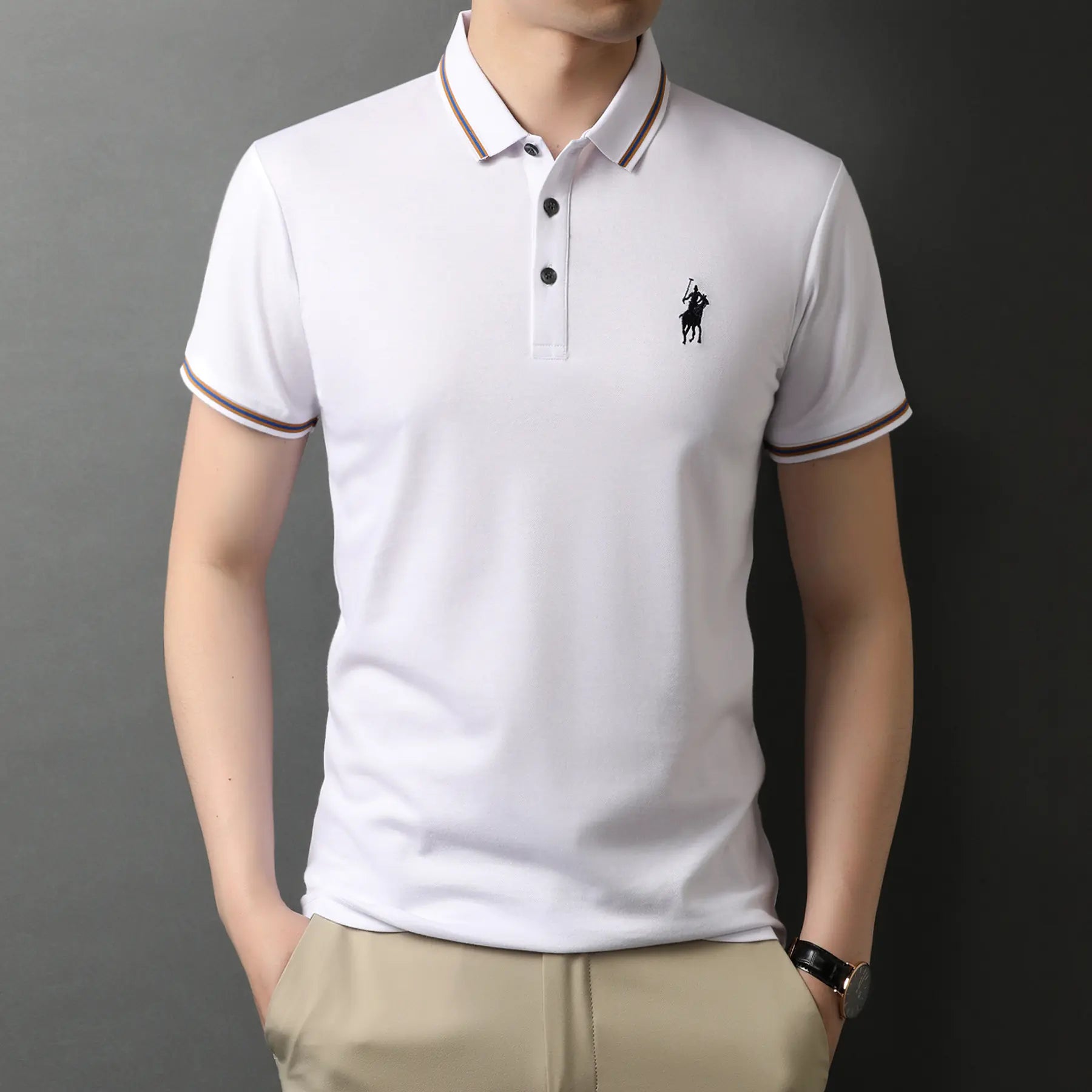 Yacht 2023 Summer Men's Short Sleeve Polo Shirt
