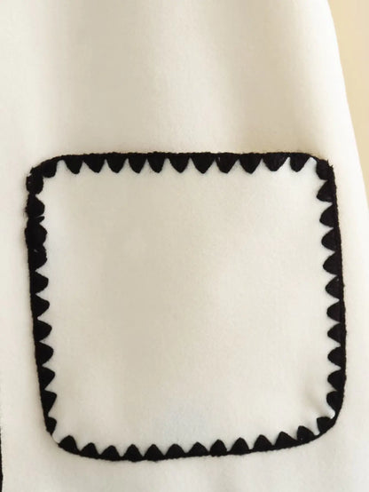 Women’s Colour Block Knit Cardigan – Elegant Buttoned Autumn Layer