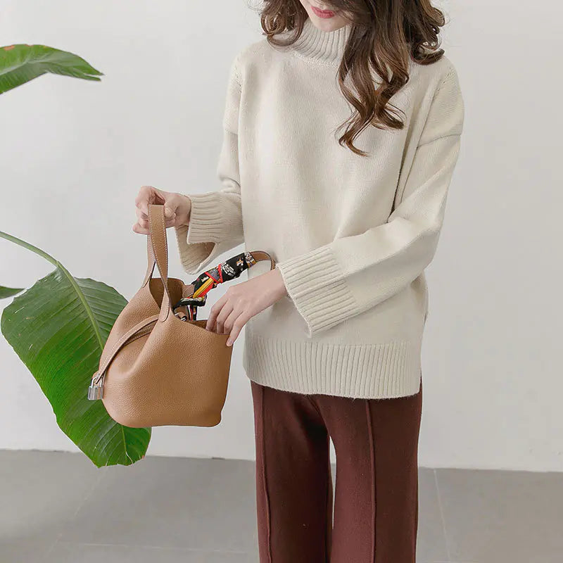 Winter Maternity Sweater - Korean Style Oversized Knit